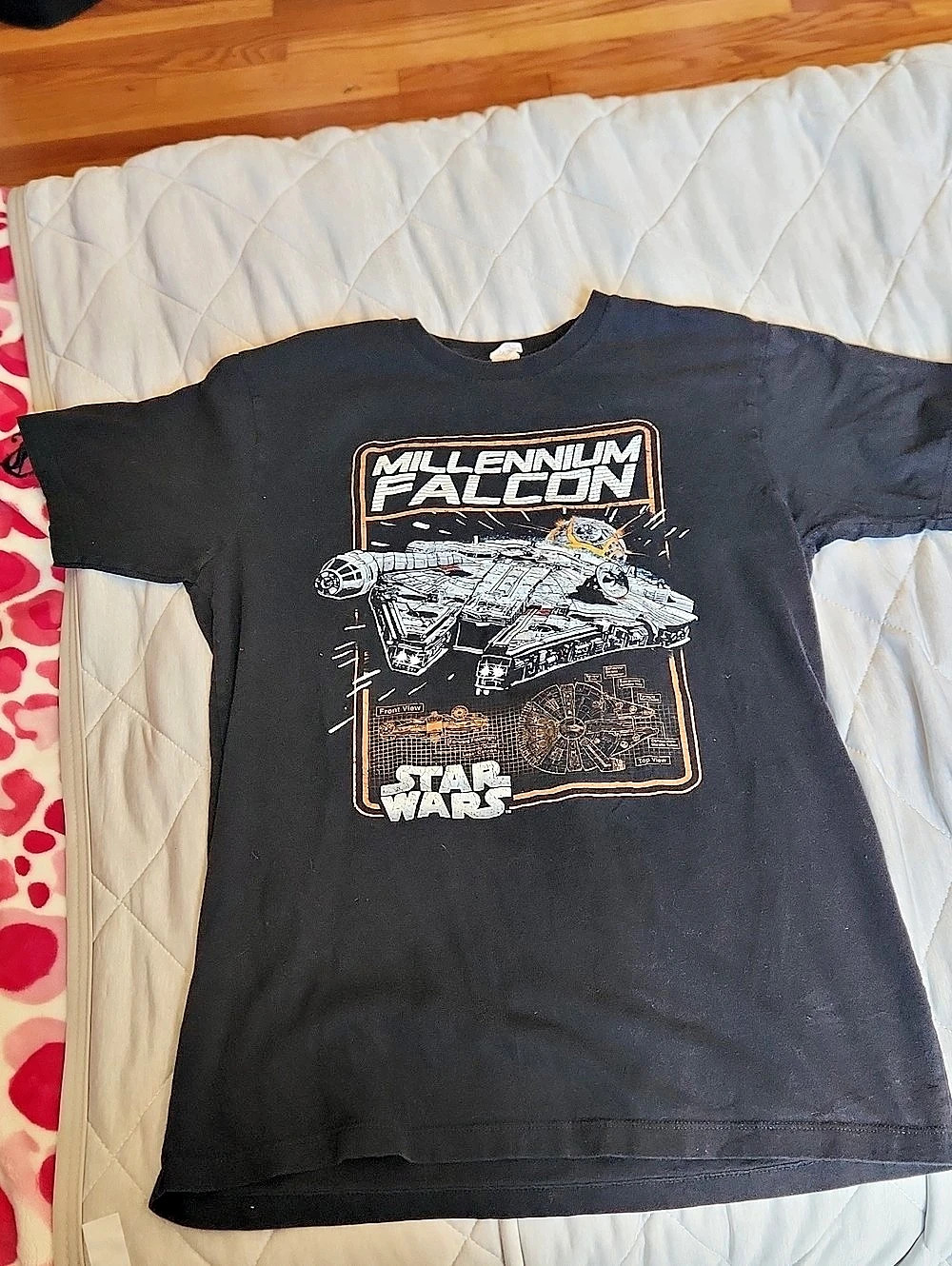 Star Wars Millennium Falcon Graphic Black Short Sleeve Tee